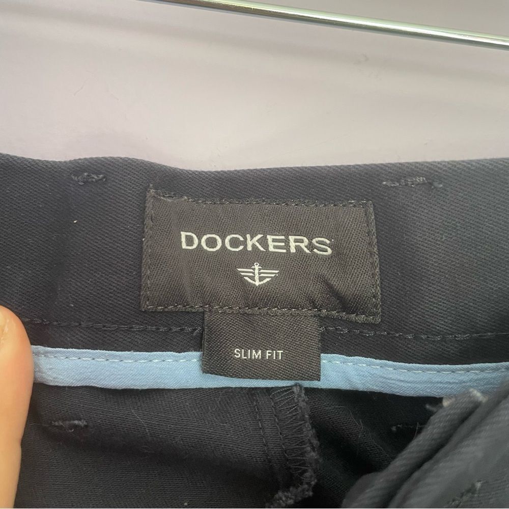 Dockers Men’s Slim Fit Pants in Navy Blue 32 x 32 Classic Workwear Slacks - Picture 5 of 10